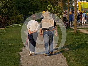 Husband And Wife Walking