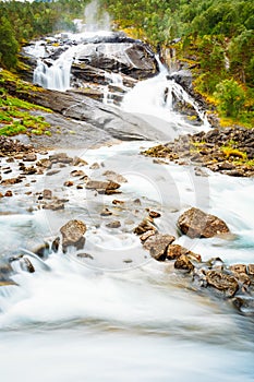 Husedalen - Valley of waterfalls Norway. The trail photo