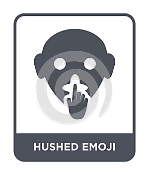 hushed emoji icon in trendy design style. hushed emoji icon isolated on white background. hushed emoji vector icon simple and