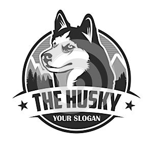 The Husky emblem logo