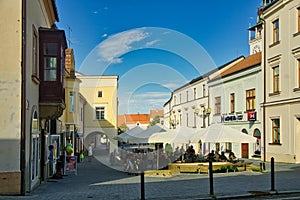 Husova ulica street in Vyskov town