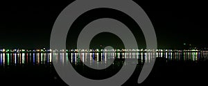 Hussain Sagar Lake view at night