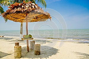 Hut by the beach livingston guatemala