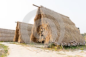 Hut or cottage from rice straw