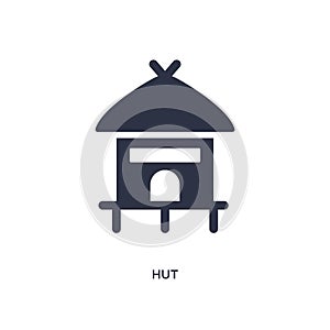 hut icon on white background. Simple element illustration from africa concept