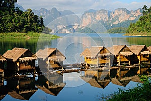 The Hut in Lake khao sok ,Thailand
