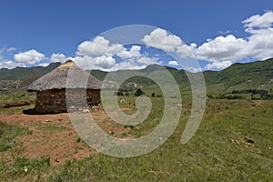 Hut in the Lesotho Landscape