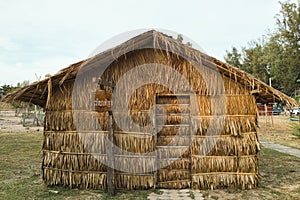 Hut made of nipa palm leaves