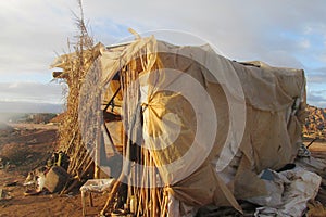 Hut made of polyethylene