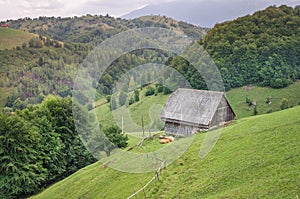 hut in the mountains