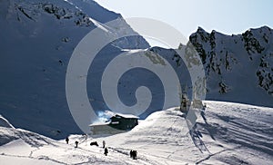 Hut in the mountains