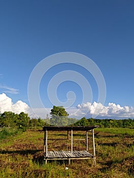 Hut/shack in a fields
