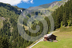Hut in the Swiss Alps