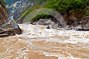 Hutiao gorge(Hutiaoxia) water fall
