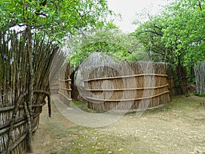 huts made of hay in africa