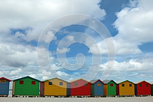 Huts on Muizenberg beach