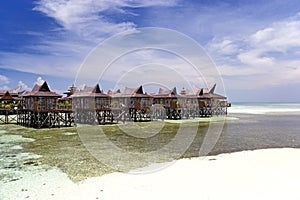 Huts on stilts