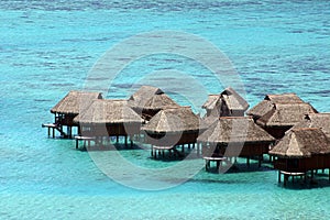 Huts in Tahiti photo