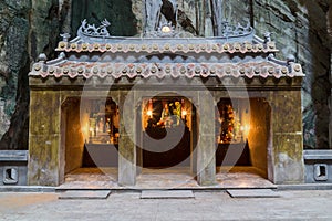 Huyen Khong Cave with shrines, Marble mountains, Vietnam