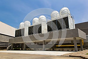 HVAC Air Chillers on Rooftop