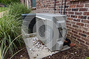 HVAC Air Conditioner Compressor and a Mini-split system together