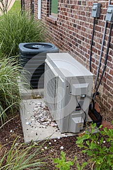 HVAC Air Conditioner Compressor and a Mini-split system together