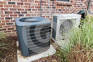 HVAC Air Conditioner Compressor and a Mini-split system together
