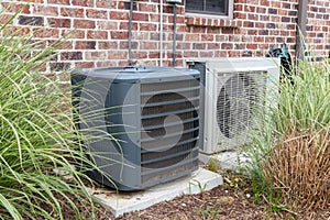 HVAC Air Conditioner Compressor and a Mini-split system together