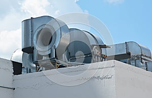 HVAC as Heating Ventilating Air Conditioning. Industrial air conditioning and ventilation systems