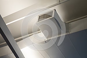 HVAC ducks and air ways in an office building ceiling vent