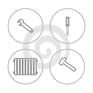 Hvac and heating repair tools logo