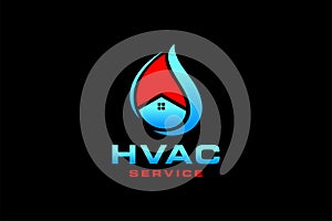 HVAC icons. Heating, ventilating and air conditioning symbols