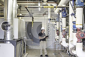 Hvac Inspector in Boiler Room