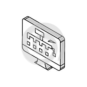 hvac layout design isometric icon vector illustration