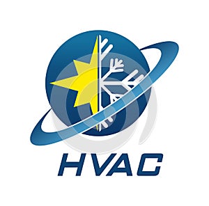 HVAC logo design illustration