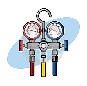 HVAC Manometer Design Illustration