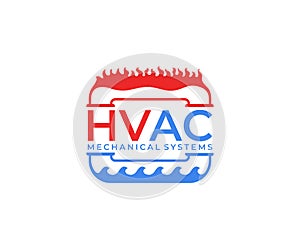HVAC systems, plumbing, heating, ventilation and air conditioning, logo design. Construction, repair and installation of air condi