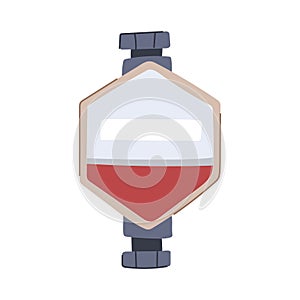 hvac water gas meter cartoon vector illustration