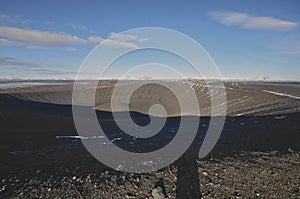 Hverfjall Volcanic Crater - 140m deep and 1km diameter, Lake Myvatn, Northern Iceland