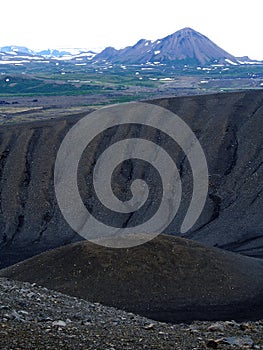 Hverfjall Volcano Crater on Iceland