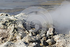 Hverir geothermal area in Iceland.