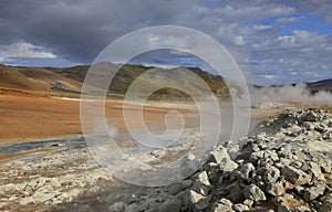 Hverir geothermal site in Iceland