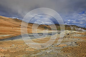 Hverir Namafjall geothermal valley in Iceland