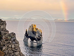 Hvitserkur rock formation photogenic basalt rock