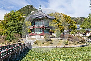 Hwangwonjeong Pagoda in Gyeongbokgung Palace, Seoul, Korea