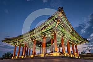 Hwaseong Fortress at Dusk photo