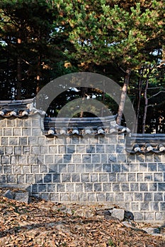 Hwaseong Fortress in Suwon city in South Korea