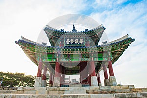 Hwaseong fortress in Suwon,Famous in Korea.