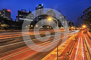 HWY North Sydney towers set bus lane