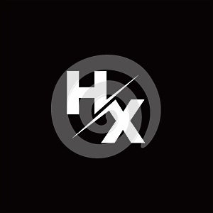 HX Logo Letter Monogram Slash with Modern logo designs template